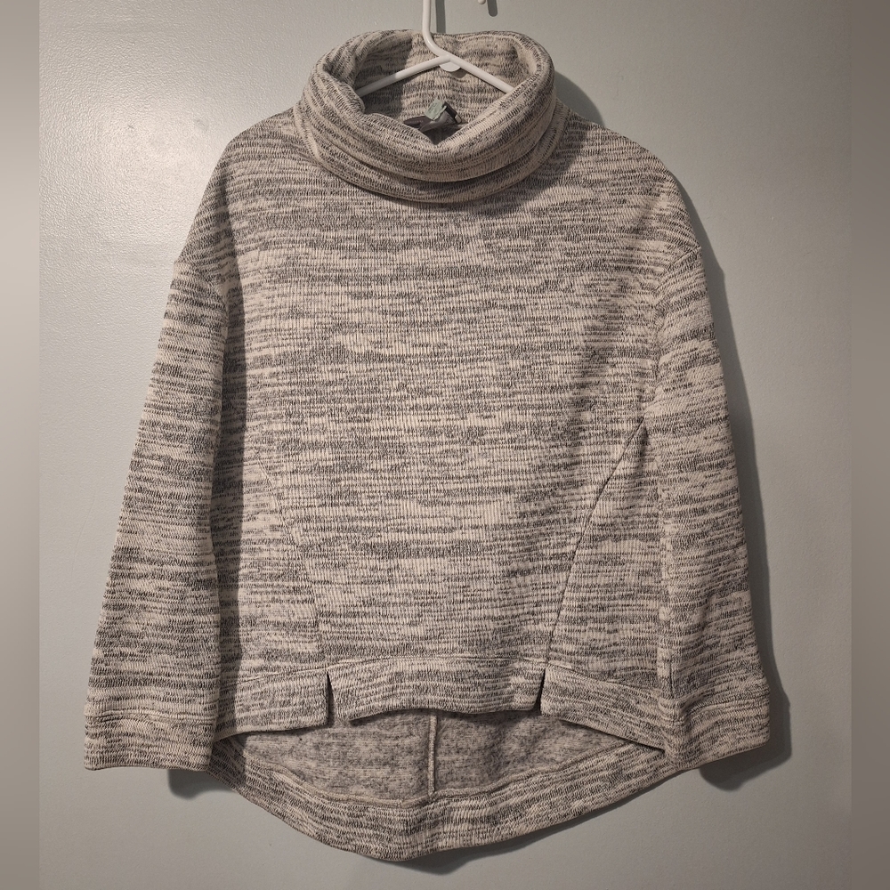 Anthropologie Saturday Sunday Womens Gray High Low Cowl Neck Pullover  XXS